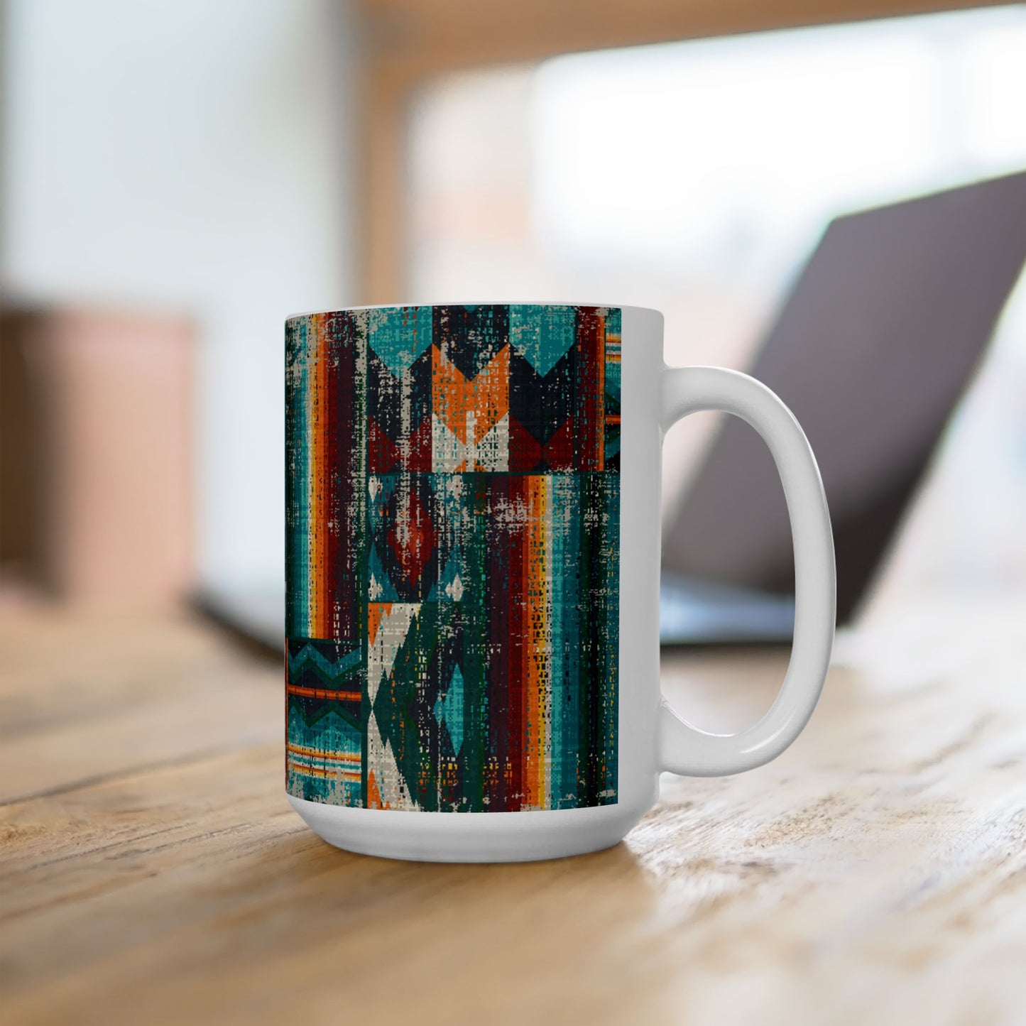 Caverns Turquoise Patchwork — 11oz Ceramic Mug