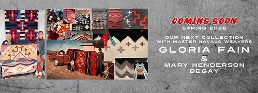 Mother-Daughter duo Gloria Fain, Navajo (Dine’) Weaver and Master Artist Mary Henderson Begay debuts new rug collection.