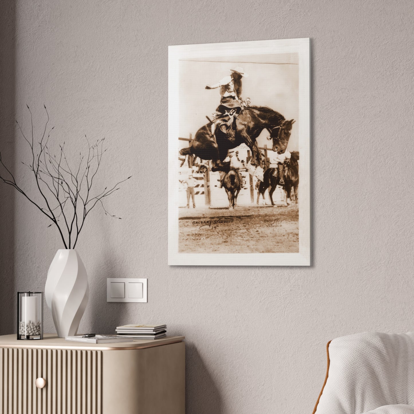 Bronc Rider — Calgary Stampede 14, 1940s Canvas Print
