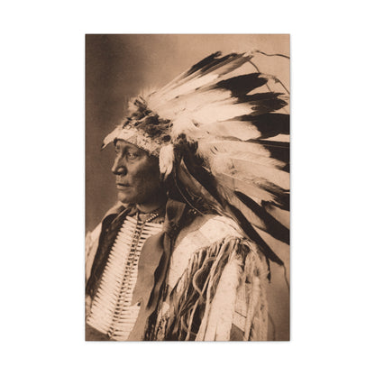 Chief Hollow Horn Bear Sioux Canvas Print — 24" x 36" Stretched Wall Art