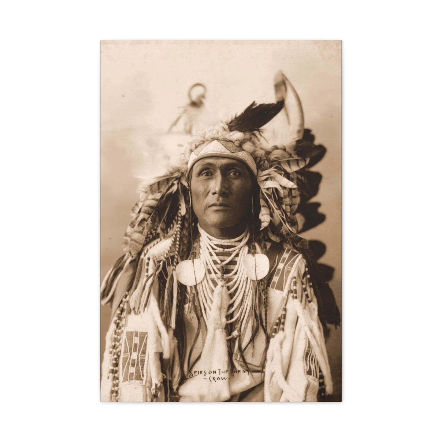 Spies On The Enemy Crow — Native American Canvas Print 24" x 36"