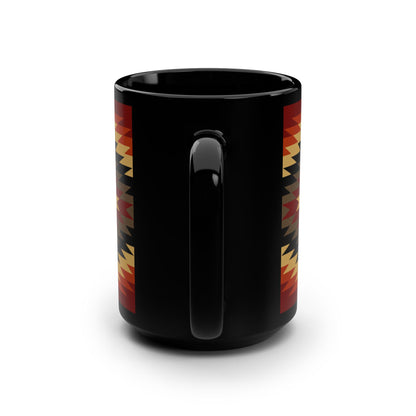 Starburst Orange — Black 15oz Mug