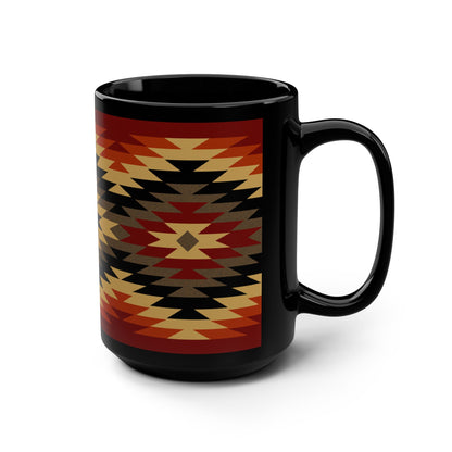 Starburst Orange — Black 15oz Mug