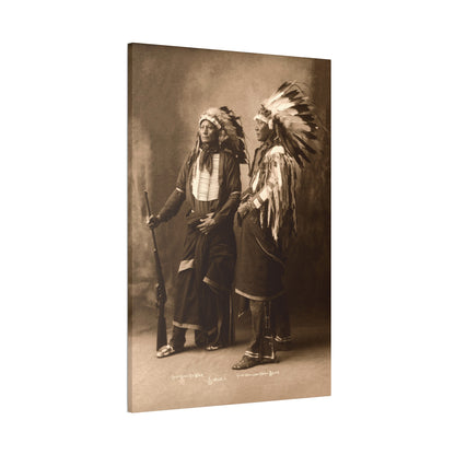 Chief Goes To War, Chief Hollow Horn Bear, Sioux (1898) — Native American Portrait Canvas Print 24" x 36"