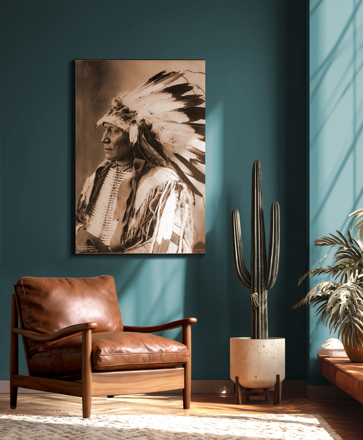 Chief Hollow Horn Bear Sioux Canvas Print — 24" x 36" Stretched Wall Art