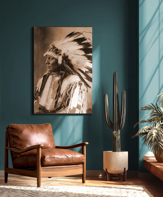 Chief Hollow Horn Bear Sioux Canvas Print — 24" x 36" Stretched Wall Art