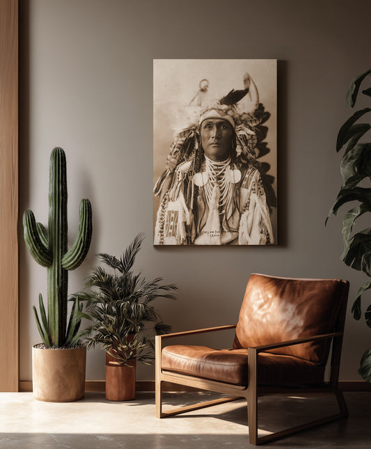 Spies On The Enemy Crow — Native American Canvas Print 24" x 36"