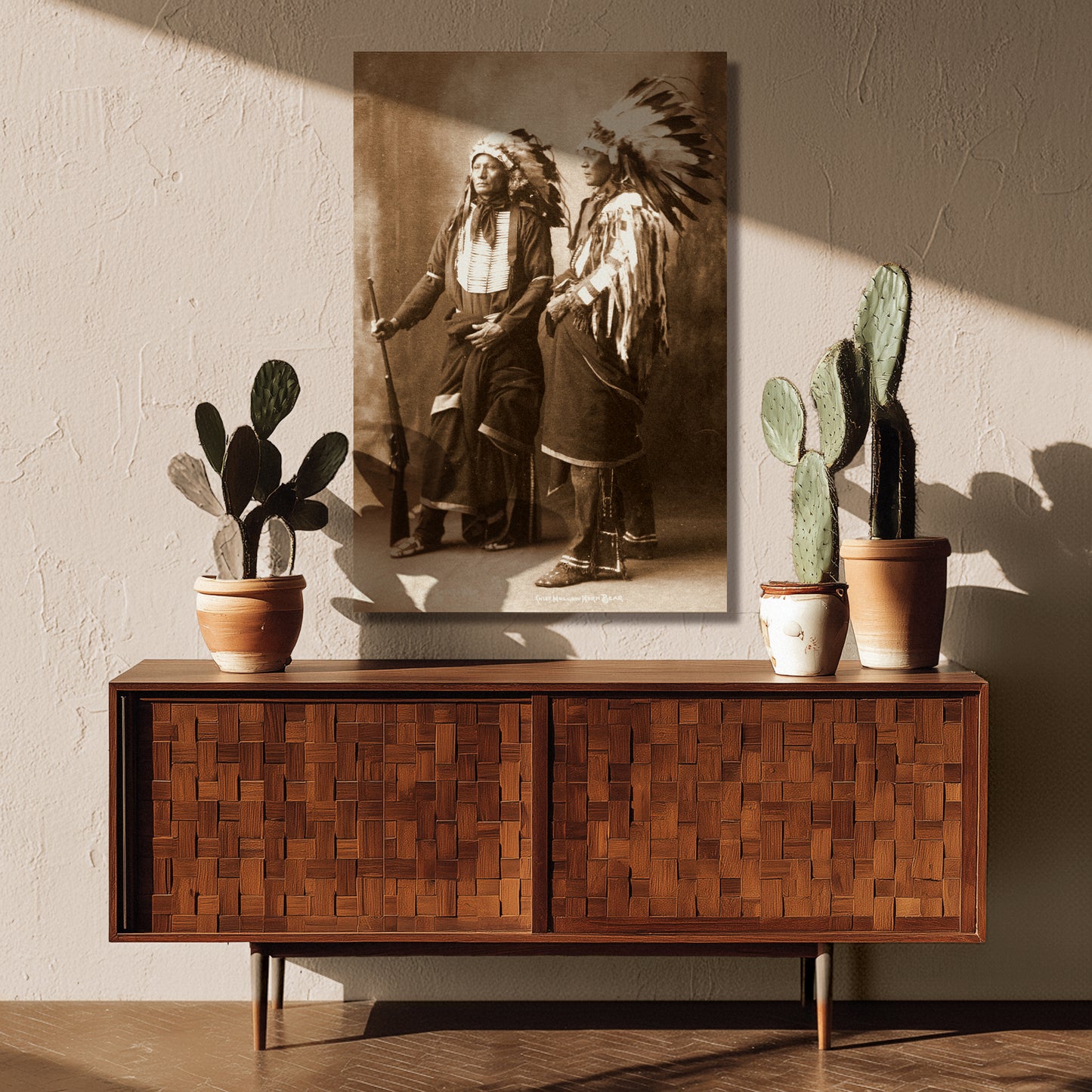 Chief Goes To War, Chief Hollow Horn Bear, Sioux (1898) — Native American Portrait Canvas Print 24" x 36"