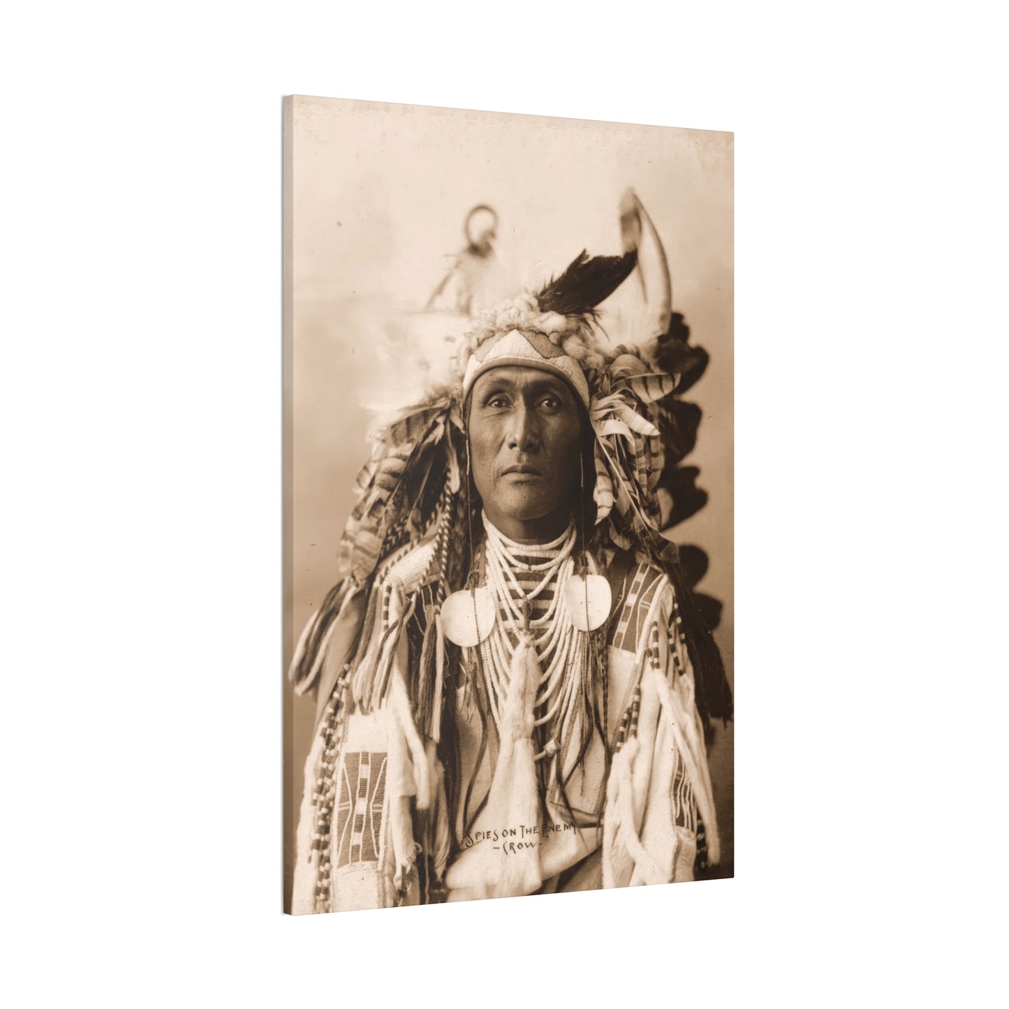 Spies On The Enemy Crow — Native American Canvas Print 24" x 36"
