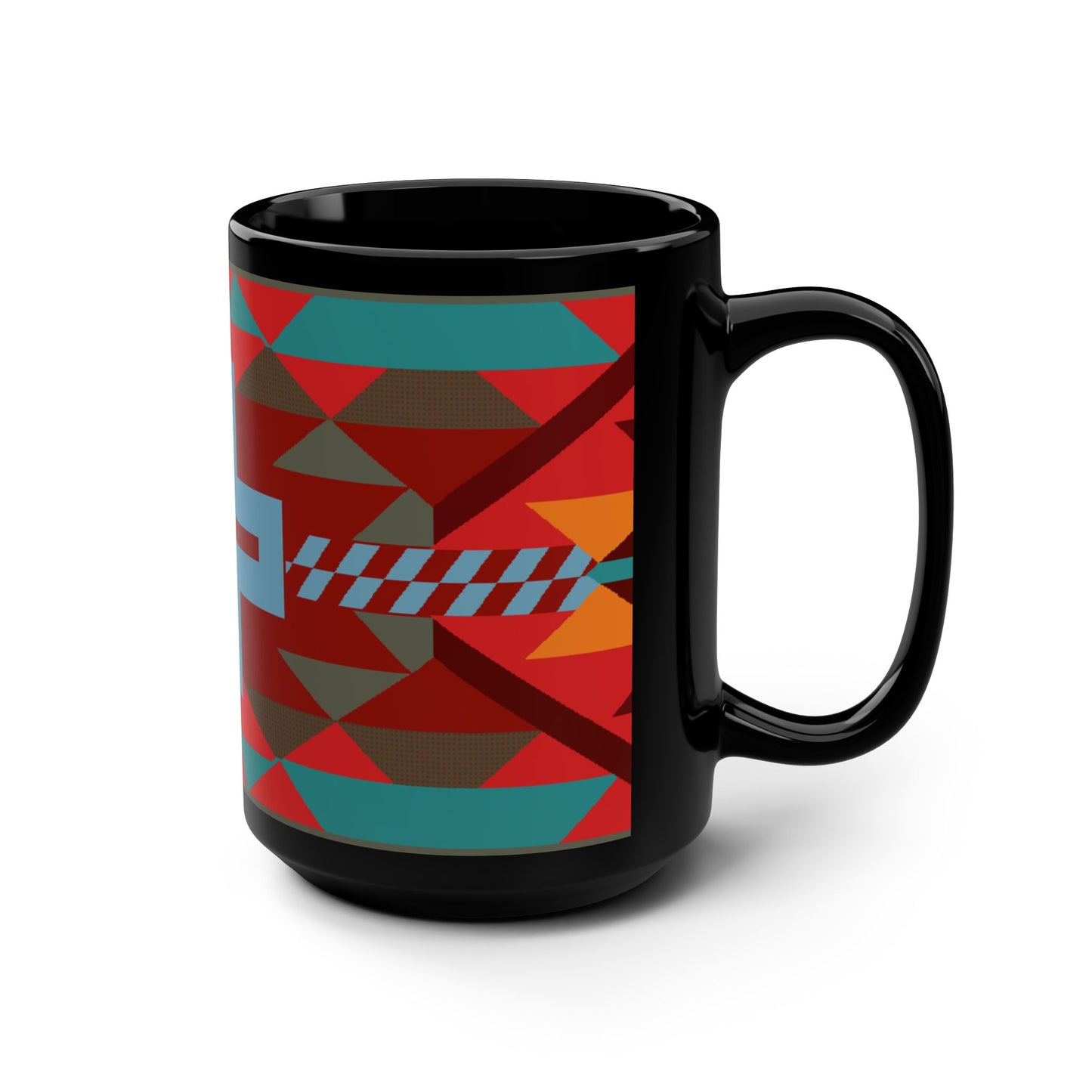 Rustic Cross, Sunset — Black 15oz Mug