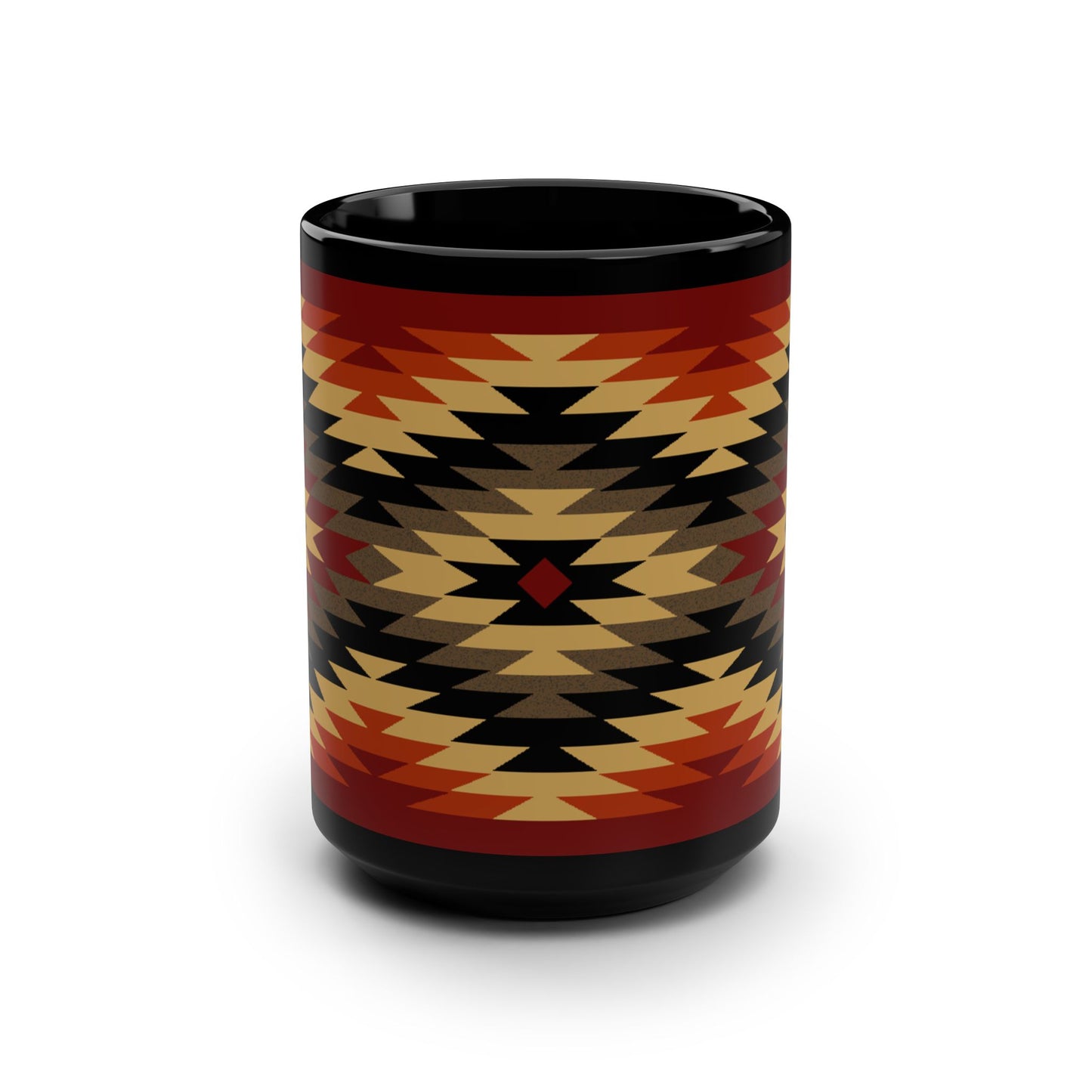 Starburst Orange — Black 15oz Mug